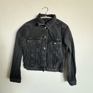Divided Black Jean Jacket